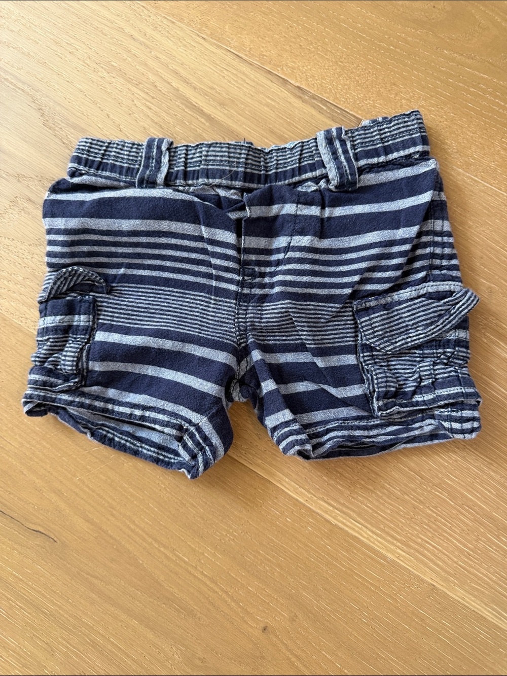 Peek Navy and White Striped Cargo Shorts